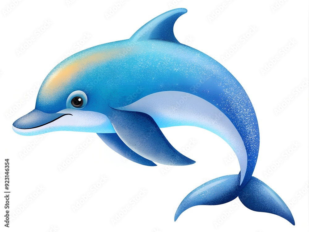 Dolphin clipart illustration isolated on white background Dolphin clipart illustration isolated on white background
