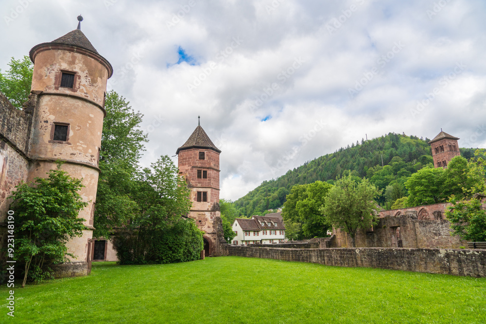 Hirsau Abbey, formerly known as Hirschau Abbey in the Black Forest, Benedictine abbeys of Germany in Calw, Baden-Württemberg Hirsau Abbey, formerly known as Hirschau Abbey in the Black Forest, Benedictine abbeys of Germany in Calw, Baden-Württemberg