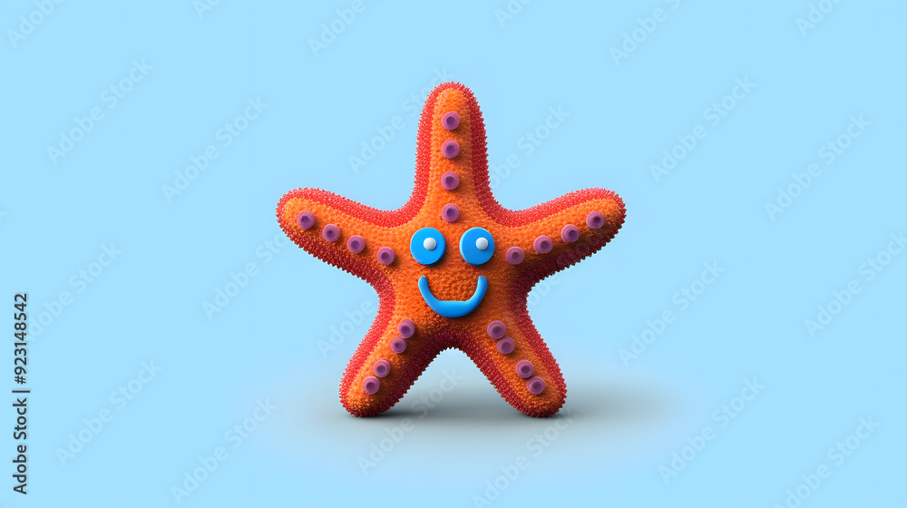 Obraz premium Starfish 3d pixel Cartoon