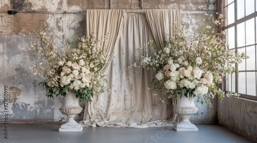 Vintage backdrop with weathered elegance