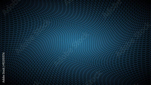 Dark blue spiral twisted hex background.
