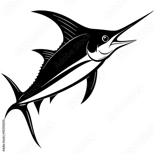 Marlin silhouette vector illustration