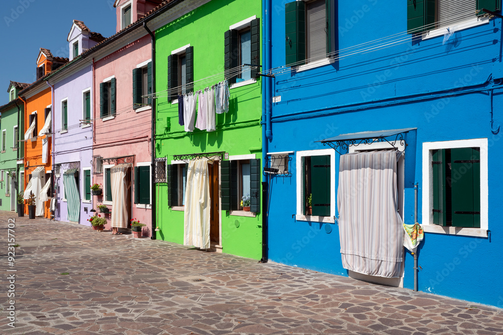 famous view of Burano island, Venice famous view of Burano island, Venice