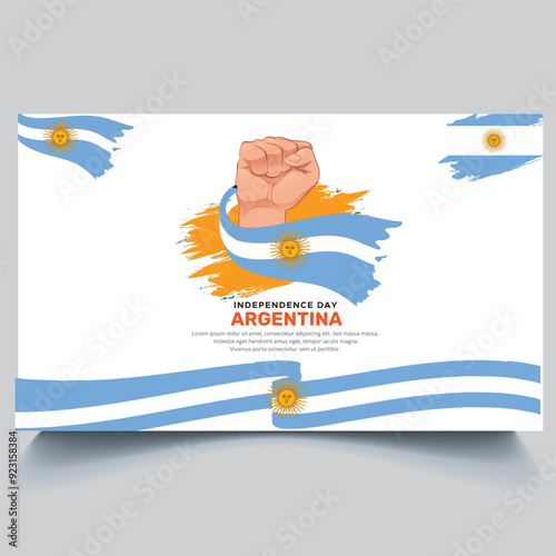 Happy Argentina Independence Day Banner vector.