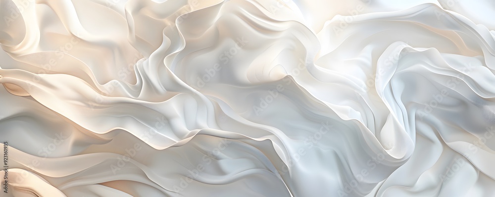 Abstract White and Beige Draped Fabric Texture Abstract White and Beige Draped Fabric Texture