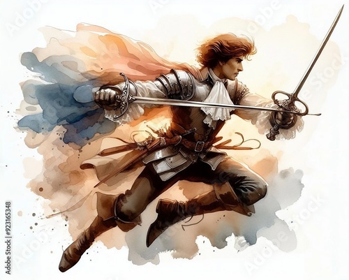 person with sword