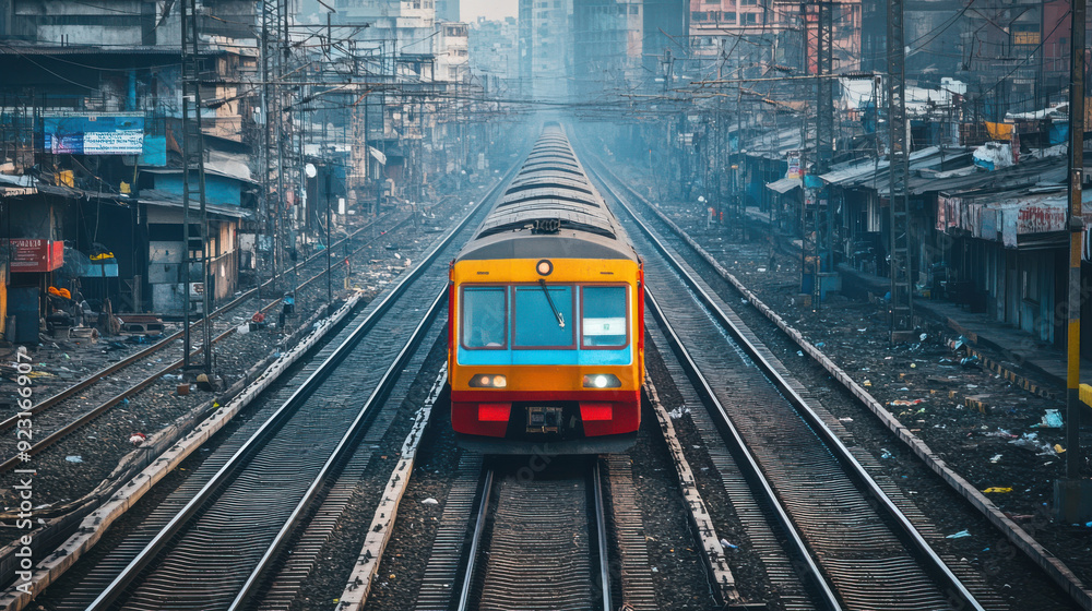 Fototapeta premium Smart railway systems in India: Enhancing efficiency and safety,