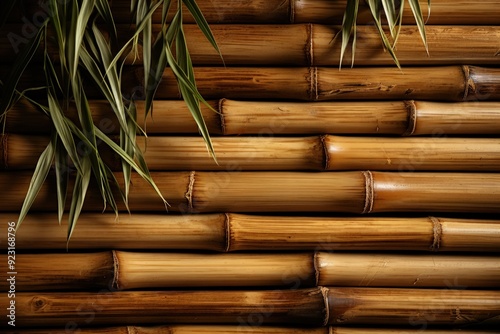 The texture of a bamboo stalk in a grove