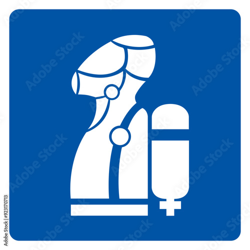 Wear SCBA Symbol Sign, Vector Illustration, Isolate On White Background Label .EPS10