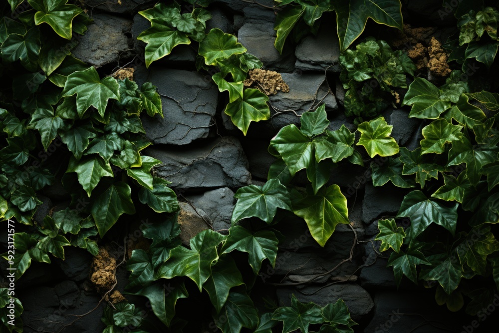 A close-up of ivy climbing a wall A close-up of ivy climbing a wall