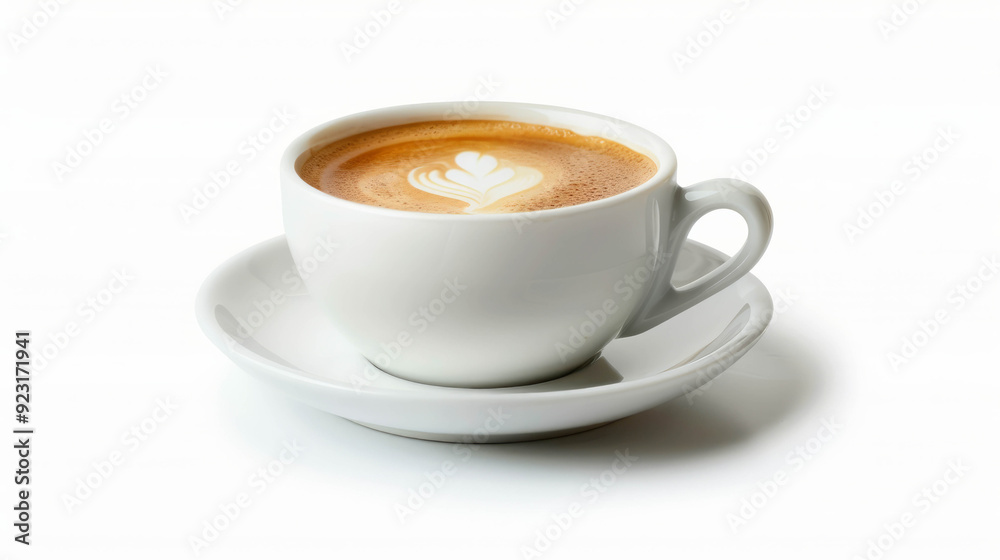 Cup of delicious coffee isolated on white background, AI Generative Cup of delicious coffee isolated on white background, AI Generative
