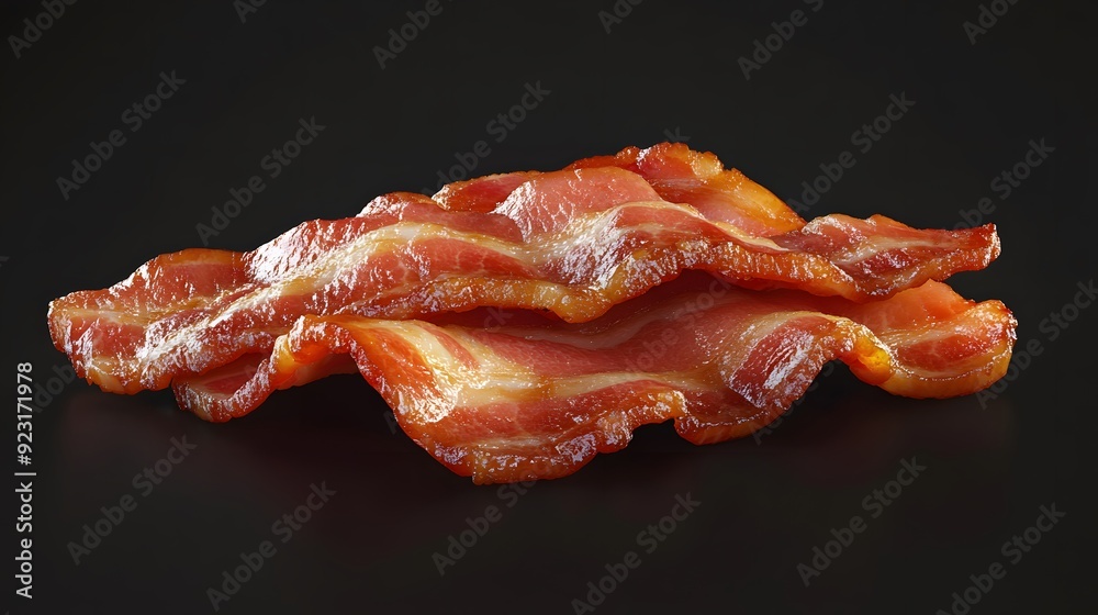 custom made wallpaper toronto digitalRealistic smoked pork bacon slices in ultra HD 169