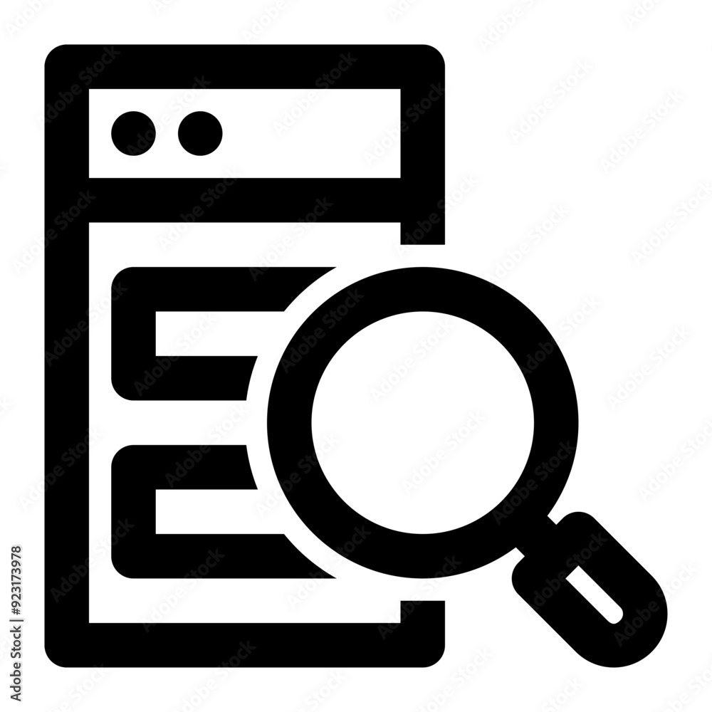 serp, search engine, result page, seo, search engine, optimization, searching, browsing outline icon
