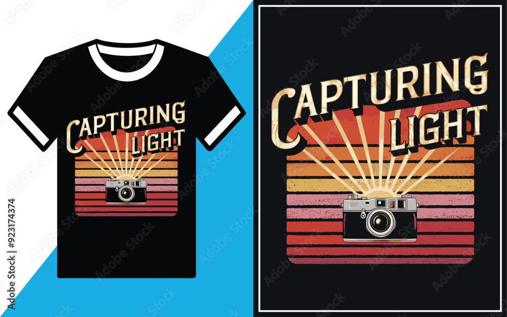 Naklejka premium Capturing light t shirt Design vector Illustration.