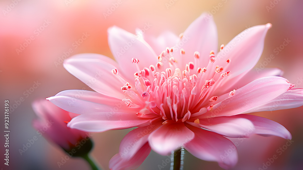 Obraz premium there is a pink flower that is blooming in the middle of the day