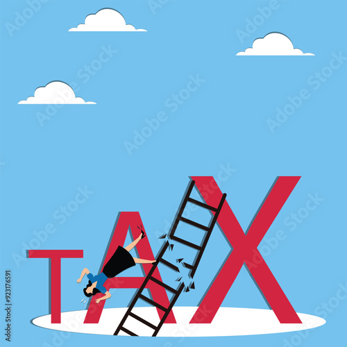 Businesswoman falls from tax, Banking