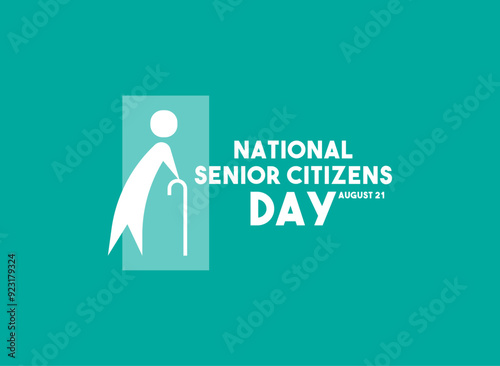 Vector Illustration of National Senior Citizens Day. August 21.