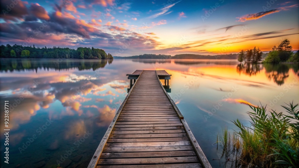 Fototapeta premium sunrise over lake