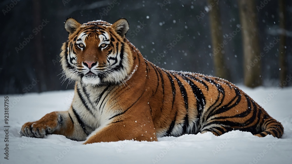 Obraz premium Portrait of a Bengal tiger in the zoo with striking stripes and intense eyes