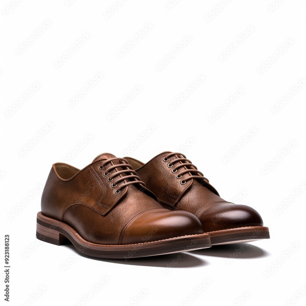 Classic Brown Leather Men's Oxford Shoes - Elegant Formal Footwear for Business and Special Occasions Classic Brown Leather Men's Oxford Shoes - Elegant Formal Footwear for Business and Special Occasions