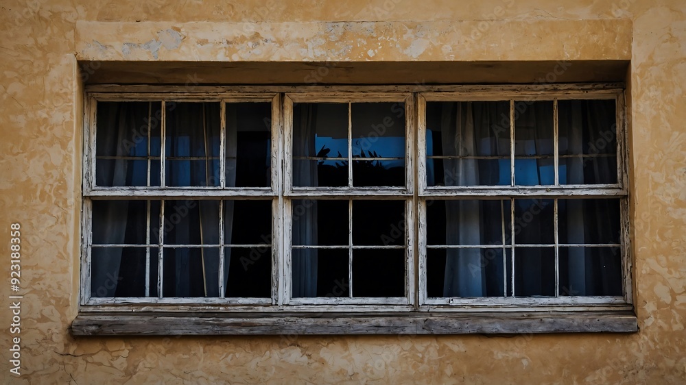 Old window in building Old window in building