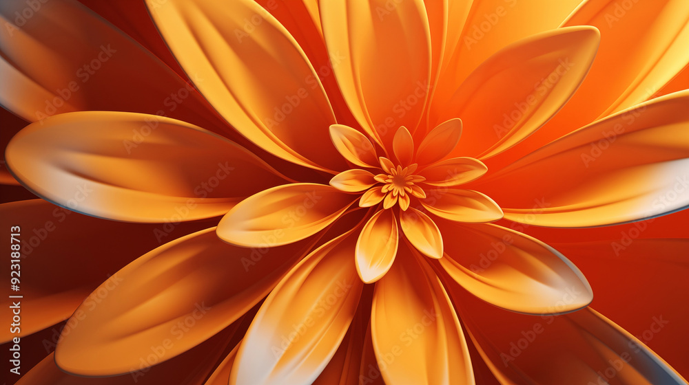Beautiful 3D blooming flower pattern

