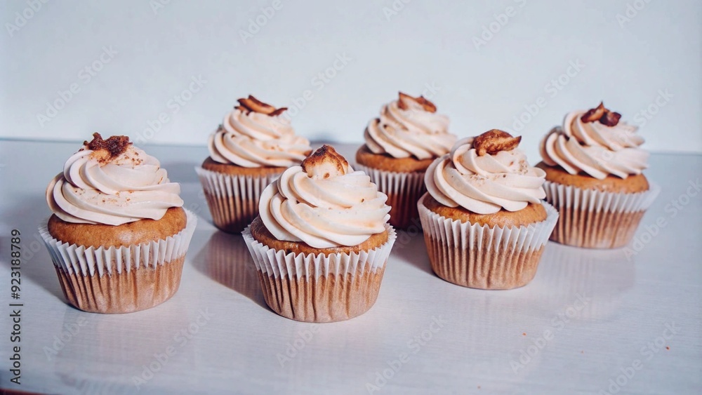 cupcakes with cream and chocolate cupcakes with cream and chocolate