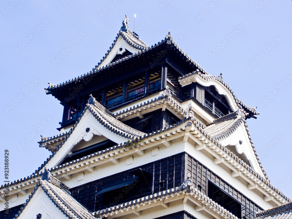 Kumamoto Castle in Kumamoto prefecture, Kyushu, Japan. Kumamoto Castle in Kumamoto prefecture, Kyushu, Japan.