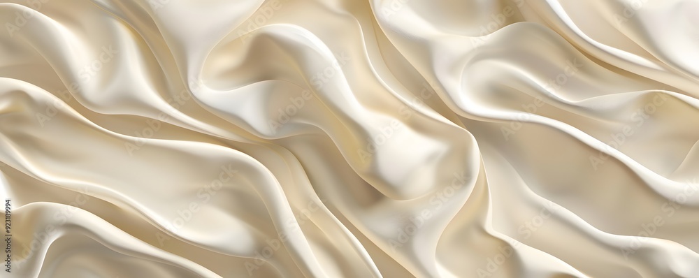 Fototapeta premium Abstract Draped Creamy White Fabric