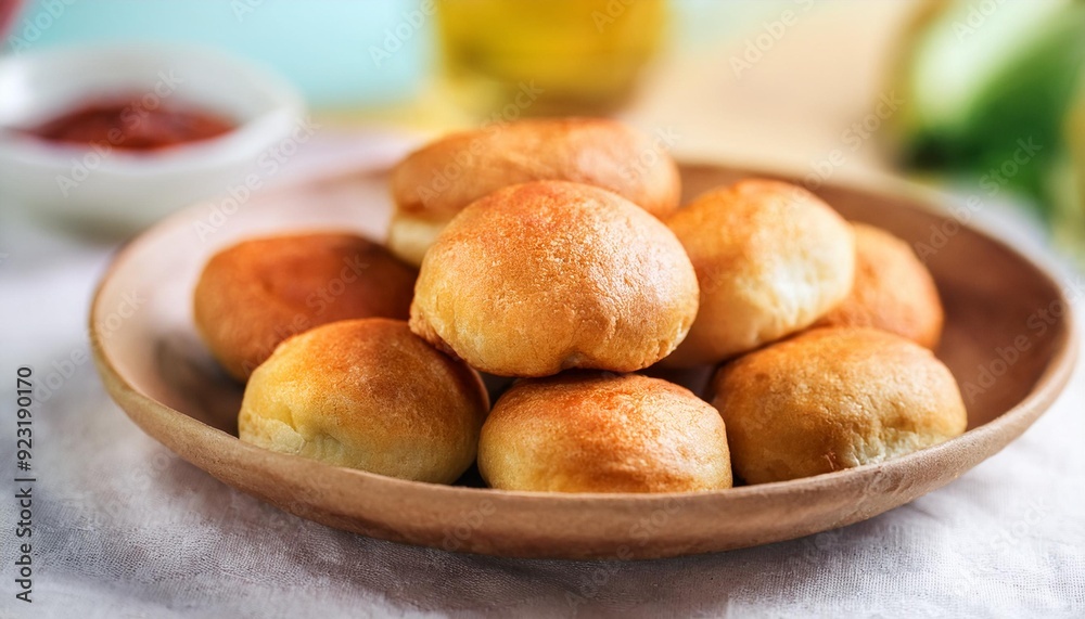 Crunchy patties blur background
