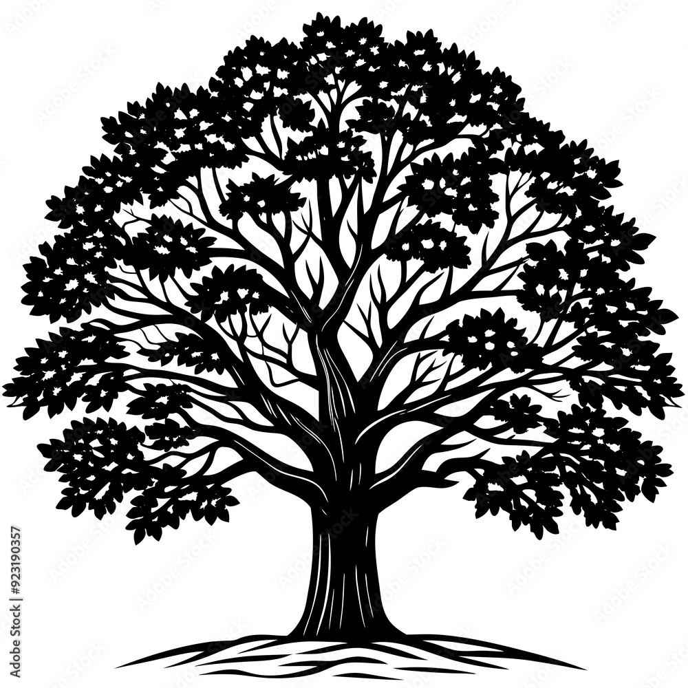 Obraz premium black and white tree