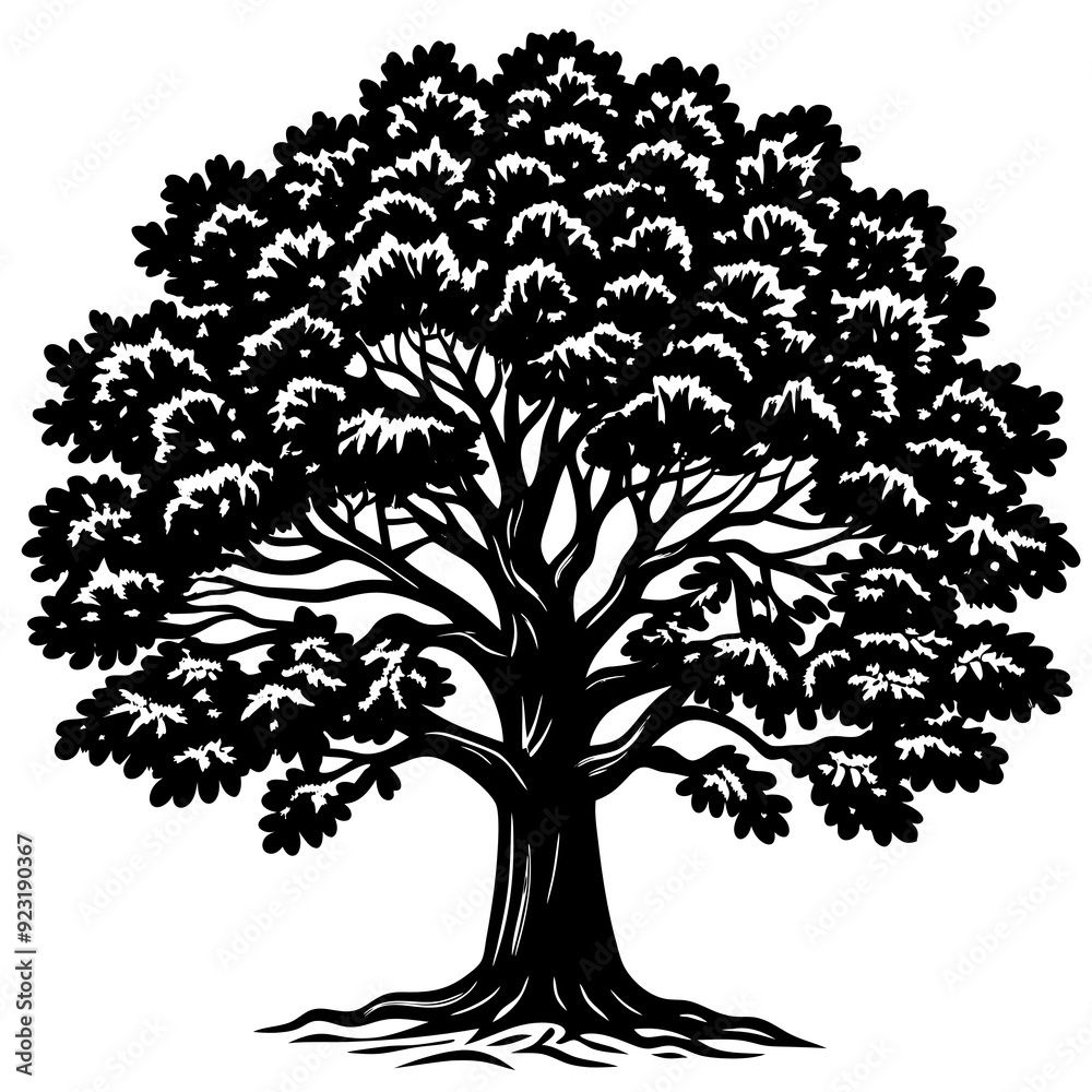 Obraz premium tree silhouette vector