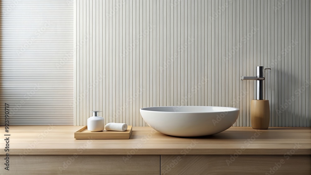 Minimalist bathroom with an empty soap dish , minimal, clean, modern, white, simplicity, interior design, hygiene, bath