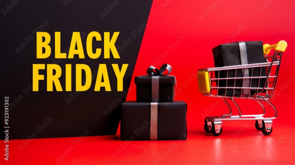 Naklejka premium Black Friday Sale background