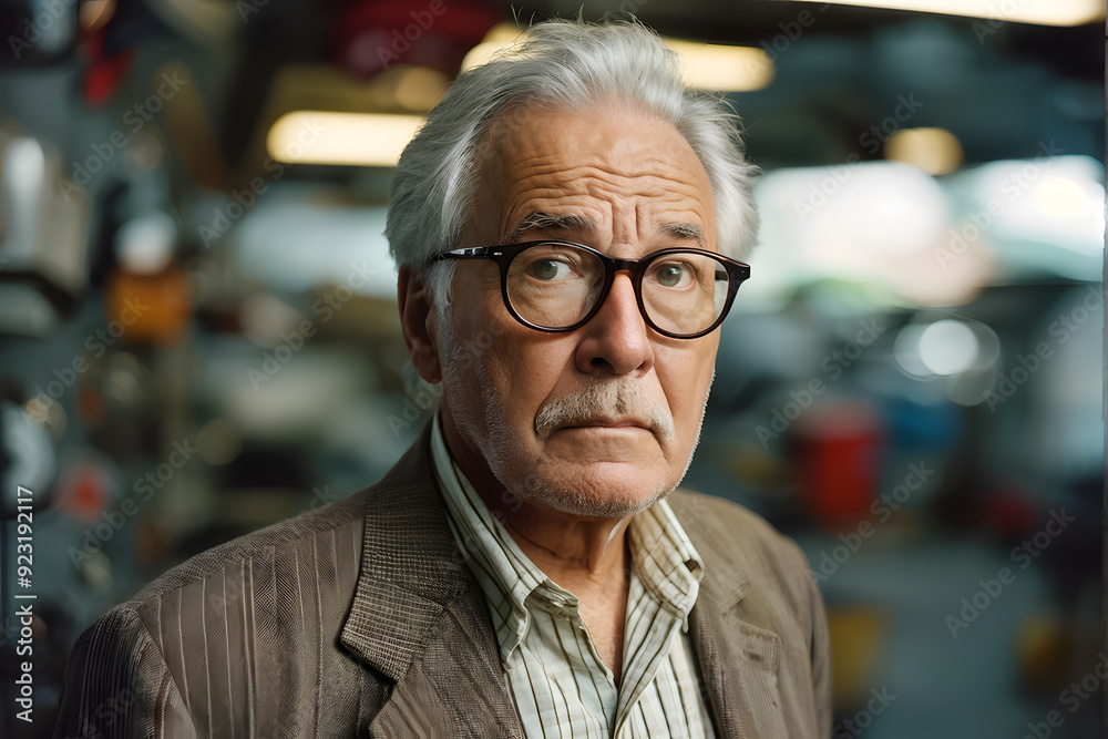 older man with glasses and a suit jacket looking at the camera older man with glasses and a suit jacket looking at the camera
