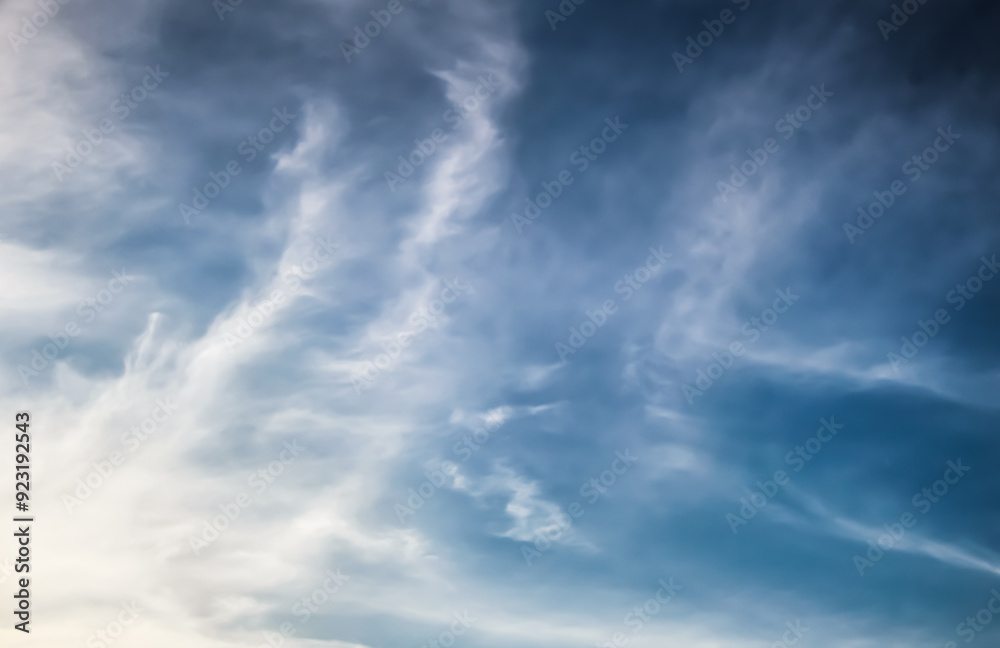 selective focus background bright blue sky cloudy day with wave shape cloud selective focus background bright blue sky cloudy day with wave shape cloud