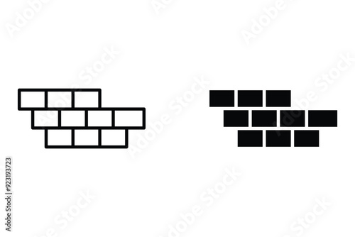 Brick wall vector icon. filled flat land for mobile concept and web design. Brick building wall glyph icon. Symbol, logo illustration. Vector graphics