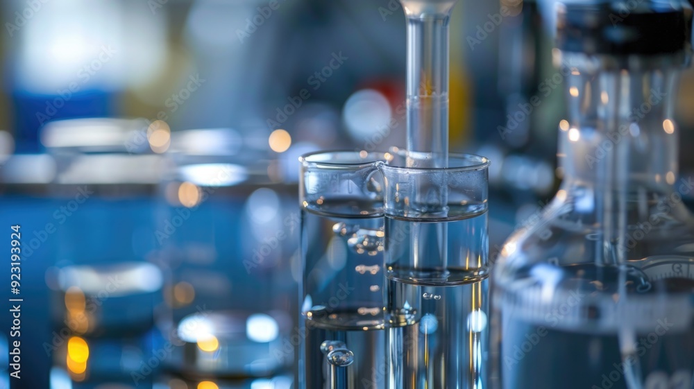 Close-up of water testing equipment, showing the intricate details of the tools used Close-up of water testing equipment, showing the intricate details of the tools used