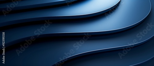 Abstract blue background with curved shapes and soft lighting.