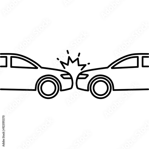 Car Accident, Car Crash Icon