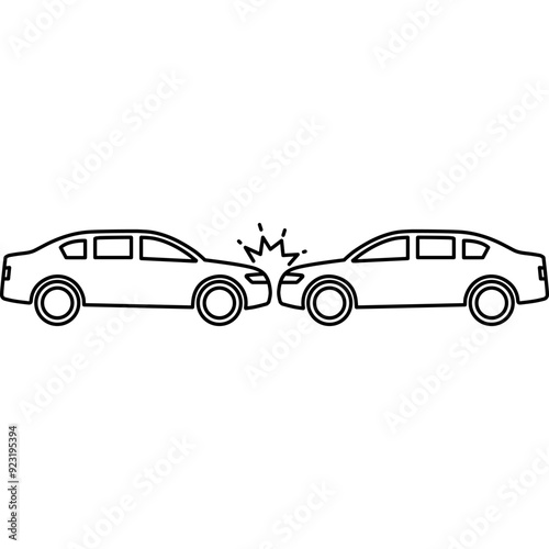 Car Accident, Car Crash Icon