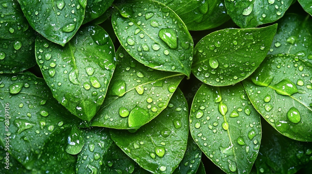 rain drops on the leaves rain drops on the leaves