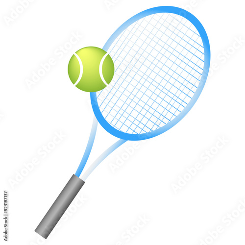 tennis racket and ball. Sport. Vector illustration