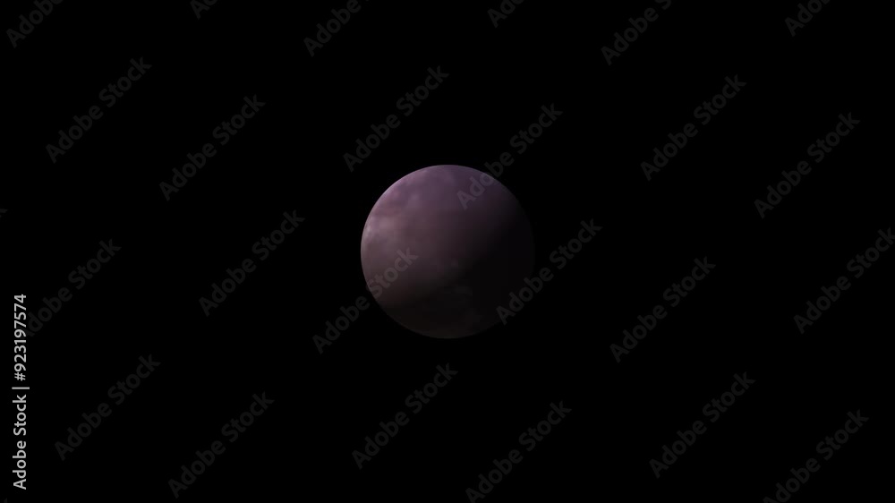 planet and its atmosphere on a black background.