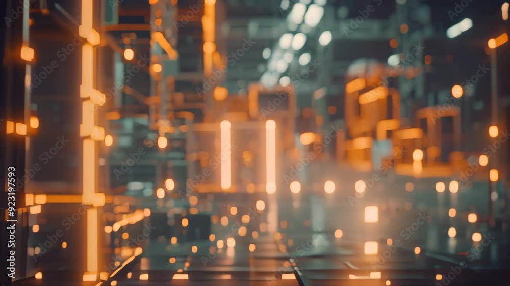A chaotic cityscape filled with towering buildings, showcasing urban sprawl in abstract form, Use organic shapes to showcase the adaptability and flexibility of advanced logistics software