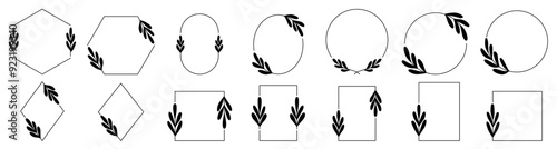Floral frame, floral_frame, VETOR, Vector illustration.