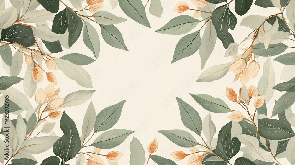 seamless background with leaves