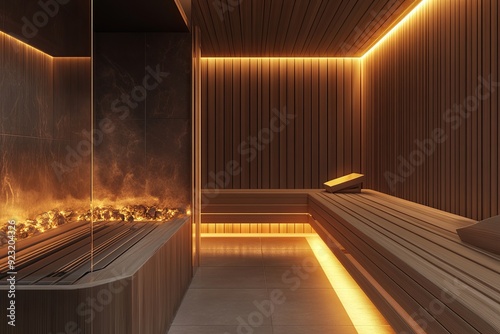 Elegant Sauna Interior