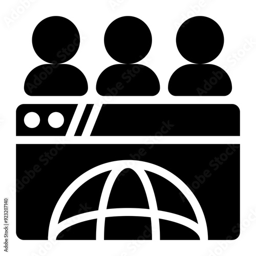 website visitors, website users, web visitors, web users, website traffic, web traffic solid or glyph icon