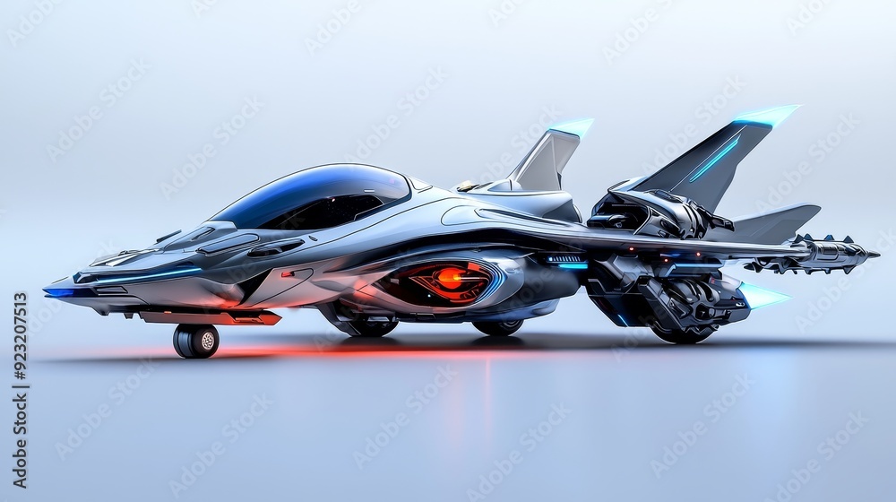 A side profile of a futuristic fighter jet with detailed armor plating and advanced weaponry. A side profile of a futuristic fighter jet with detailed armor plating and advanced weaponry.